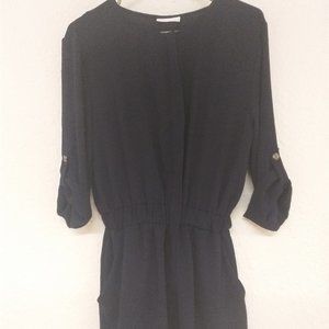 Elasticized Zip up Romper